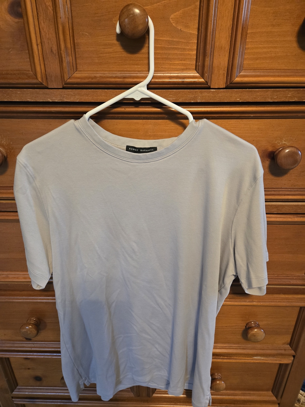Robert Barakett Pale Beige Crew Neck Short Sleeve Tee